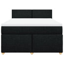 kontinentalseng med madras 140x200 cm stof sort