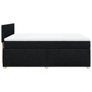kontinentalseng med madras 140x200 cm stof sort
