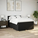 kontinentalseng med madras 160x200 cm stof sort