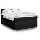 kontinentalseng med madras 160x200 cm stof sort