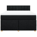 kontinentalseng med madras 160x200 cm stof sort