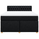 kontinentalseng med madras 160x200 cm stof sort