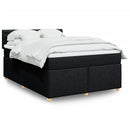 kontinentalseng med madras 160x200 cm stof sort