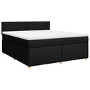 kontinentalseng med madras 180x200 cm stof sort