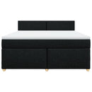 kontinentalseng med madras 180x200 cm stof sort
