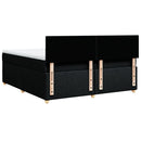 kontinentalseng med madras 180x200 cm stof sort