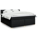 kontinentalseng med madras 180x200 cm stof sort