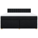kontinentalseng med madras 180x200 cm stof sort