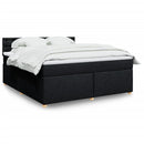 kontinentalseng med madras 180x200 cm stof sort