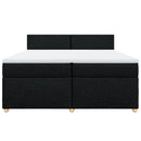 kontinentalseng med madras 200x200 cm stof sort