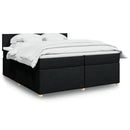 kontinentalseng med madras 200x200 cm stof sort