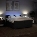 kontinentalseng med madras 200x200 cm stof sort