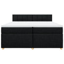 kontinentalseng med madras 200x200 cm stof sort