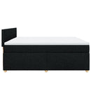 kontinentalseng med madras 200x200 cm stof sort