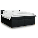 kontinentalseng med madras 200x200 cm stof sort