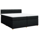 kontinentalseng med madras 200x200 cm stof sort