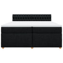 kontinentalseng med madras 200x200 cm stof sort