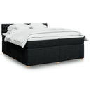 kontinentalseng med madras 200x200 cm stof sort
