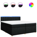 kontinentalseng med madras 200x200 cm stof sort