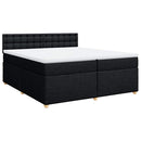 kontinentalseng med madras 200x200 cm stof sort