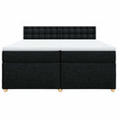 kontinentalseng med madras 200x200 cm stof sort