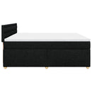 kontinentalseng med madras 200x200 cm stof sort