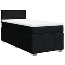 kontinentalseng med madras 80x200 cm stof sort