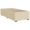 kontinentalseng med madras 80x200 cm stof cremefarvet