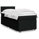 kontinentalseng med madras 90x190 cm stof sort