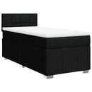 kontinentalseng med madras 90x190 cm stof sort