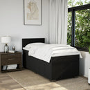 kontinentalseng med madras 90x190 cm stof sort