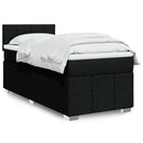 kontinentalseng med madras 90x190 cm stof sort