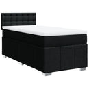 kontinentalseng med madras 90x190 cm stof sort