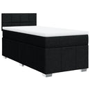 kontinentalseng med madras 90x200 cm stof sort