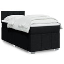 kontinentalseng med madras 90x200 cm stof sort