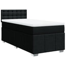 kontinentalseng med madras 90x200 cm stof sort