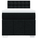 kontinentalseng med madras 90x200 cm stof sort