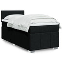 kontinentalseng med madras 100x200 cm stof sort