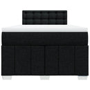 kontinentalseng med madras 120x190 cm stof sort