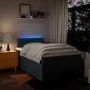 kontinentalseng med madras 120x200 cm stof blå