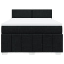 kontinentalseng med madras 140x190 cm stof sort