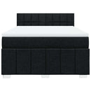 kontinentalseng med madras 140x190 cm stof sort