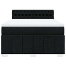 kontinentalseng med madras 140x190 cm stof sort