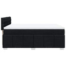 kontinentalseng med madras 140x190 cm stof sort
