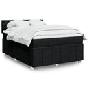 kontinentalseng med madras 140x190 cm stof sort
