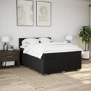kontinentalseng med madras 160x200 cm stof sort
