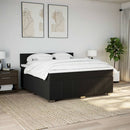 kontinentalseng med madras 180x200 cm stof sort