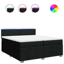 kontinentalseng med madras 200x200 cm stof sort