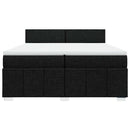 kontinentalseng med madras 200x200 cm stof sort