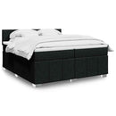 kontinentalseng med madras 200x200 cm stof sort
